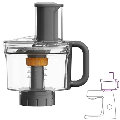 Abbildung von Kenwood MultiPro KAH65.000PL Multi Zerkleinerer, Zubehör für Chef &amp; XL Küchenmaschinen, 5 Arbeitsscheiben Reiben, Raspeln, Schneiden, Edelstahl Messer, 1,2 L Fassungsvermögen, Silber
