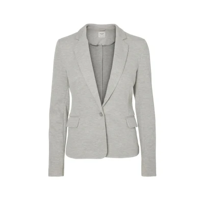 Abbildung von Vero Moda Vmjulia LS DNM NOOS Blazer, Damen, Größe: 34, Light grey melange