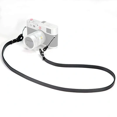 Abbildung von CANPIS Echtes Leder Kamera gurt Schnellverschluss, CP003 Vintage Schultergurt Hals ragegurt für Nikon Canon Sony Pentax Leica Olympus Fuji Alle DSLR (Schwar)