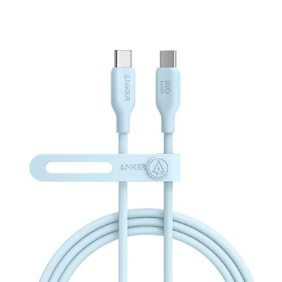 Abbildung von Anker 543 USB C auf Kabel, 240W 2.0 Bio Kabel 180cm, Kompatibel mit iPhone 16/15 Serie, MacBook Pro/Air, iPad Galaxy S24, Pixel, Switch, LG (Wolkengrau)