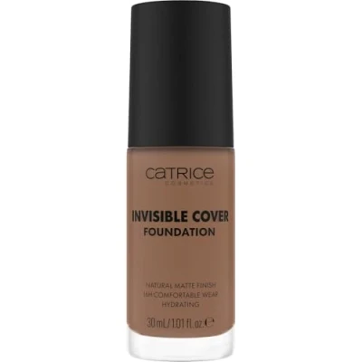 Abbildung von Catrice Invisible Cover Foundation, Nr. 055W, Nude, feuchtigkeitsspendend, langanhaltend, natürlich, für trockene Haut, vegan, ölfrei, ohne Parabene, Mikroplastikpartikel, 1er Pack (30ml)