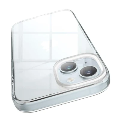 Abbildung von elago iPhone 15 Hülle Transparent Hybrid Case PC + TPU Bumper Fallschutz Amerikanische Militär Grade Vergilbung (Transparent)