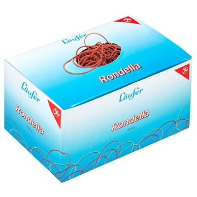 Abbildung von Läufer 50741 Rondella Gummiringe Nr. 15, Durchmesser 100 mm, 1kg Schachtel, rot, besonders langlebig