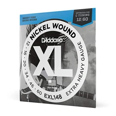 Abbildung von D&#039;Addario Gitarrensaiten E Gitarre Gitarren Saiten EXL148 Extra Heavy, 12 60 1 Stück