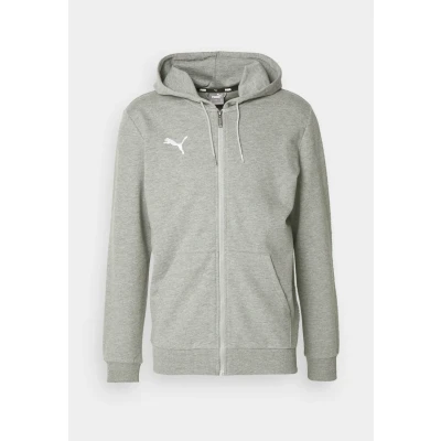 Abbildung von Puma Teamgoal Casuals Hooded Jacket Sweatjacke, Herren, Größe: Large, Medium gray heather/white