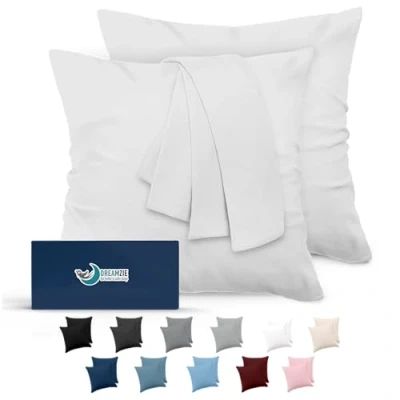 Abbildung von Kissenbezug 65x65 Weiß 2er Set Mikrofaser Oeko TEX Zertifiziert Dreamzie Kopfkissenbezug Weich