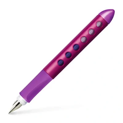 Abbildung von FABER CASTELL 149848 Schulfüller Scribolino, für Linkshänder, Feder L, brombeer, 1 Stück