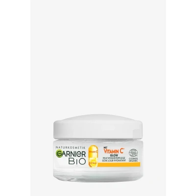 Abbildung von Garnier Tagespflege mit Vitamin C für einen strahlenden Teint, Belebende und straffende Feuchtigkeitscreme gegen müde unebenmäßige Haut, Bio Glow, 50 ml