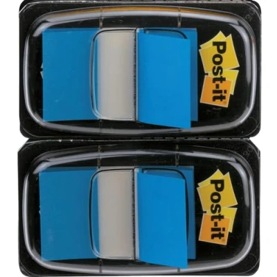 Abbildung von Post it Index Flags, Medium, Blue, 2 Dispensers 25.4 mm x 43.2 mm, 100 Flags To Mark, Highlight or Color Code Important Information