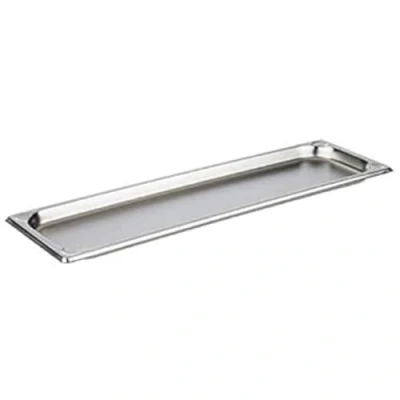 Abbildung von APS 81800 GN 2/4 Behälter, rostfreier Gastronormbehälter Edelstahl, Abmessungen 160 x 530 mm/Höhe 20 mm/Volumen 1,2 Liter