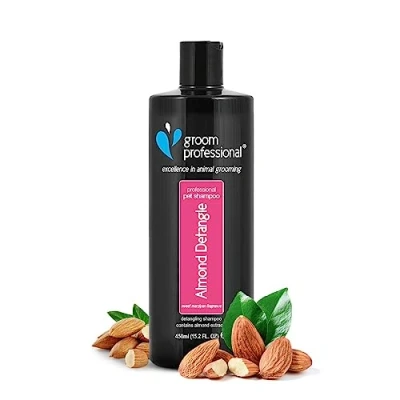 Abbildung von GROOM PROFESSIONAL Almond Detangle Hundeshampoo Entwirrendes Shampoo Für Hunde Gegen Geruch Beseitigt Verfilzungen &amp; Verknotungen Verfilzte Verknotete Mäntel, 450ml