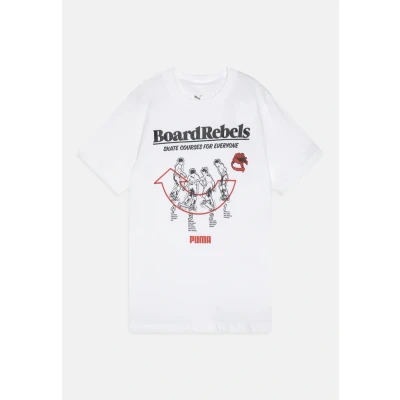Abbildung von Puma MID90S Graphic TEE Unisex Tshirt print für Kinder, Größe: 164, White