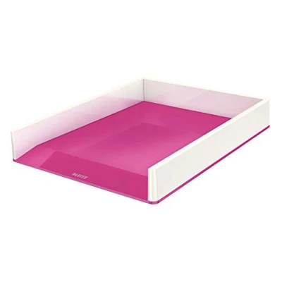 Abbildung von Leitz Briefkorb A4, Zweifarbiges Design, Weiß/Pink, Duo Colour, WOW, 53611023