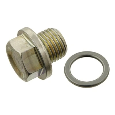 Abbildung von febi bilstein 30269 Ölablassschraube mit Dichtring, 1 Stück, Silber