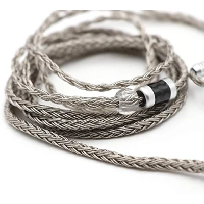 Abbildung von LINSOUL Tripowin Zonie 16 Core Silver Plated Cable SPC Ohrhörerkabel für BL03 TRN V90 V80 AS10 ZS10 ZS6 ES4 ZST ZSR iems (2pin 0.78mm, 3.5mm, Grau)