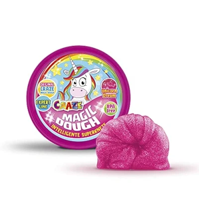 Abbildung von MAGIC DOUGH Intelligente Knete in 70g Dose Einhorn Set Unicorn Kinderknete pink, rosa, oder violett Vorauswahl Nicht möglich Magische ab 3 Jahre