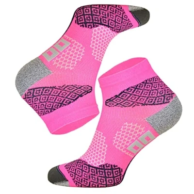 Abbildung von TODO Running RAID Quarter Laufsocken, Technisch, Anti Blasen Polsterung, für Damen &amp; Herren mit DryTex. Bunte Funktionssocken Marathon Trail Joggen Laufen (35 38, Rosa)