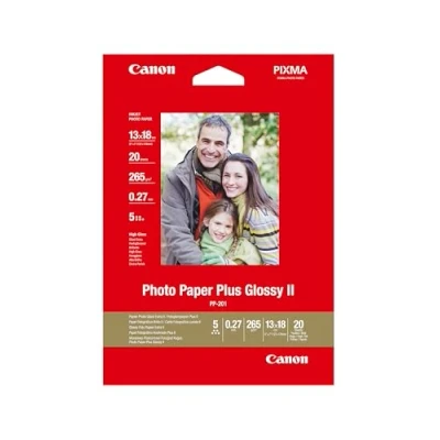 Abbildung von Canon Fotopapier PP 201 glänzend 13x18 cm 20 Blatt für Tintenstrahldrucker PIXMA Drucker (265 g/qm)