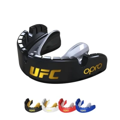 Abbildung von OPRO Gold Level UFC Zahnschutz für Zahnspangen, Erwachsene Sport Mundschutz, mit revolutionärer Anpassungstechnologie UFC, Boxen, MMA, Kampfsport, BJJ und alle Kontaktsportarten (Schwarz)