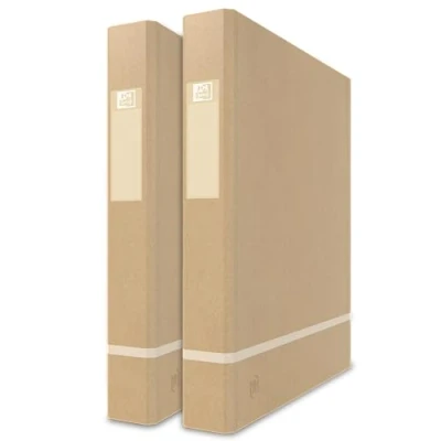 Abbildung von Oxford Ringbuch A4, 35 mm breit, 2 Ringe Ø25mm, gut für die Umwelt, beige, Stück