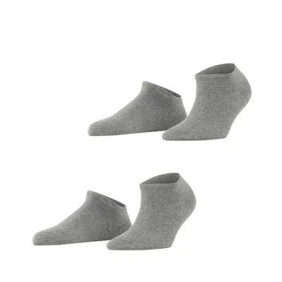 Abbildung von ESPRIT Damen Sneakersocken Uni Multipack W Sn Baumwolle kurz einfarbig 2 Paar, Grau Light Grey Melange 3390, 35 38