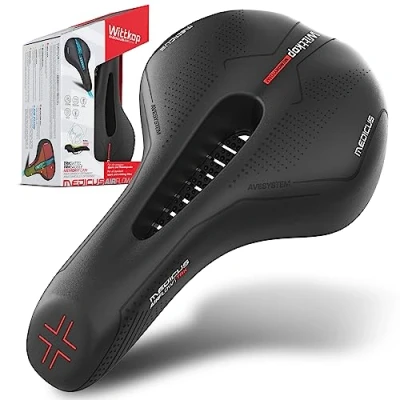 Abbildung von Büchel WITTKOP Fahrradsattel mit innovativem 5 Zonen Medicus Konzept und orthopädischer Memory Foam Polsterung I bequemer Fahrrad Sattel für Damen &amp; Herren MTB, Trekking, City