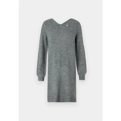 Abbildung von JDY Jdyelanora Vneck NOOS Strickkleid, Damen, Größe: Medium, Dark grey