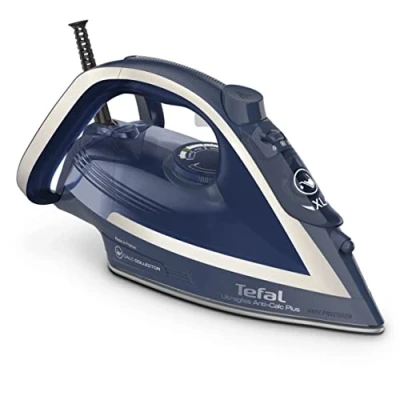 Abbildung von Tefal FV6830 Ultragliss Anti Kalk Plus Dampfbügeleisen 2800 Watt Dampfstoß: 250 g/Min. 50 Dampfabgabe abnehmbarer Kollektor kratzfeste Bügelsohle Blau/Weiß