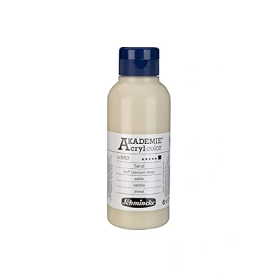 Abbildung von Schmincke AKADEMIE Acryl color, Sand 250 ml, 23660027, feine Künstler Acrylfarbe, brillant, hoch lichtecht und kadmiumfrei, für Acrylmalerei, Mixed Media