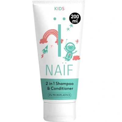 Abbildung von Naïf Kids 2 in 1 Shampoo 200ml für Kinder Natürliche Inhaltsstoffe Ohne Mikroplastik
