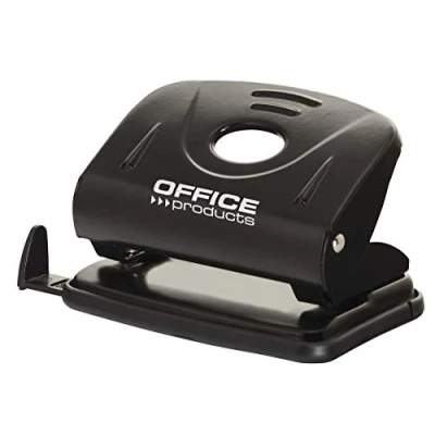Abbildung von OFFICER PRODUCTS 18052211 05 Locher/bis 25 Blätter/Mechanismus und Gehäuse aus Metall/Kunststoffarm (ABS)/ Farbe: schwarz/Rutschfeste Kunstsoffkappe für den Boden
