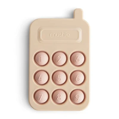 Abbildung von Mushie Phone Press Toy Blush Made with ABS Plastic &amp; Silicone
