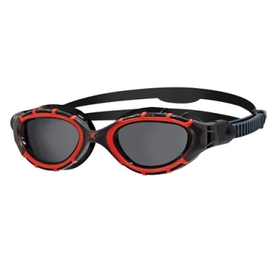 Abbildung von Zoggs Unisex Flex Regular Fit Schwimmbrillen, Red/Black/Smoke Polarized, Einheitsgröße