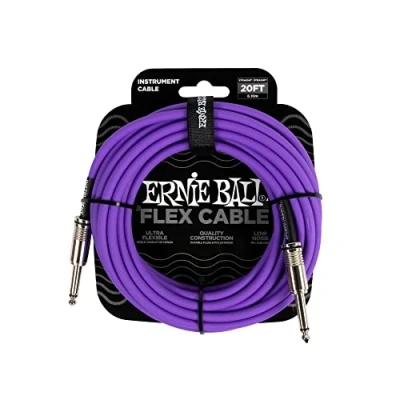 Abbildung von Ernie Ball Flex Instrumentenkabel gerade/gerade 6,1 m (20 ft) Lila