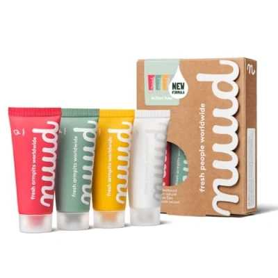 Abbildung von NUUD Family Pack NEUE FORMEL Natürliches veganes creme Deo gegen Schweißgeruch Naturkosmetik ohne Aluminium, Alkohol, Chemikalien und Tierversuche reicht 40 Wochen (80ml)
