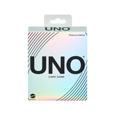 Abbildung von Mattel Games UNO Platin Edition Kartenspiel für Film und Familienabende, Spielabende, Reisen, Camping Partys, Premium Sammelkarten, HPY61