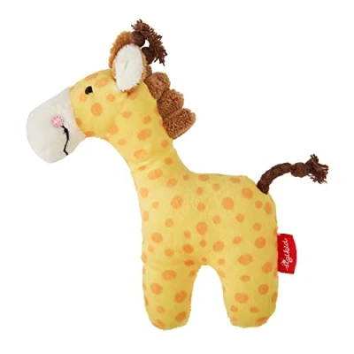 Abbildung von SIGIKID 41170 Rassel Giraffe Red Stars Mädchen und Jungen Babyspielzeug empfohlen ab Geburt gelb