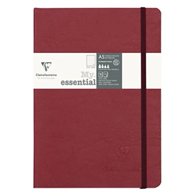 Abbildung von Clairefontaine 793432C Notizbuch AgeBag My Essentials, DIN A5, 14,8 x 21 cm, 96 Blatt, dot, nummeriert, 90g, 1 Stück, Rot