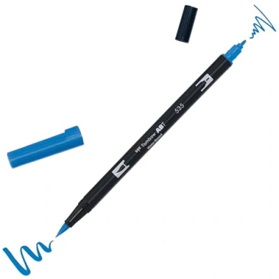 Abbildung von Tombow ABT 535 Fasermaler Dual Brush Pen mit zwei Spitzen, cobalt blue, 1 Stück (1er Pack)