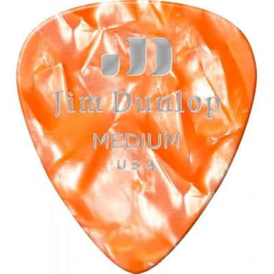 Abbildung von JIM DUNLOP Plektrum Genuine Celluloid Classic, 12 Stück, Orange, Kaliber: Medium