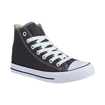 Abbildung von Elara Unisex Sneaker High Top Sportschuhe Chunkyrayan 3600 3601 DK.Grey 44