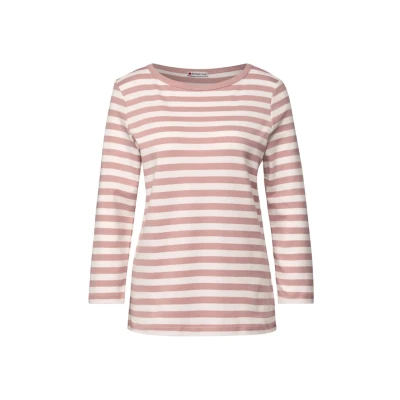 Abbildung von Street One Gestreiftes Langarmshirt, Damen, Größe: 46, Rosa