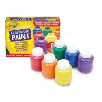 Abbildung von CRAYOLA Abwaschbares Farben Set Kinder, Fingermalfarben für Kinder in 6 verschiedenen Farbtönen, Farbe Poster und Plakate, Fingerfarben Ungiftig, Bastel Set, Kinderspielzeug ab 3 Jahre