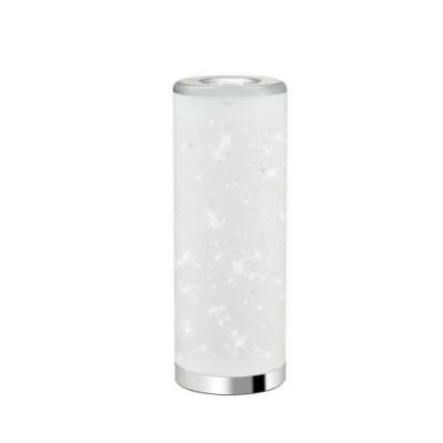 Abbildung von Briloner Leuchten LED Tischleuchte, Tischlampe Sterneneffekt, inkl. Schnurschalter, 5 Watt, 400 Lumen, 3.000 Kelvin,Kunststoff , Weiß Chrom, 352x131mm (HxD), 7332 018