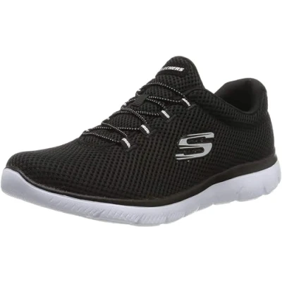 Abbildung von Skechers Damen Summits Sneaker , Schwarz Weiss 36 EU