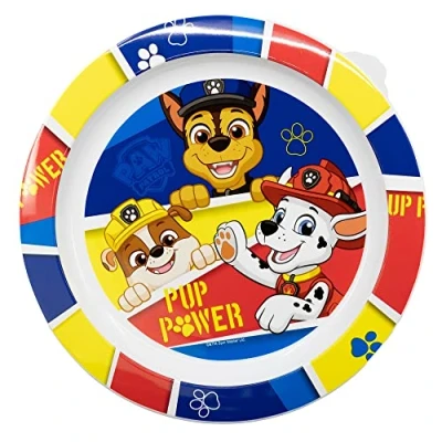 Abbildung von KINDERTELLER AUS BPA FREIEM KUNSTSTOFF. MIKROWELLENSICHER PAW PATROL PUP POWER