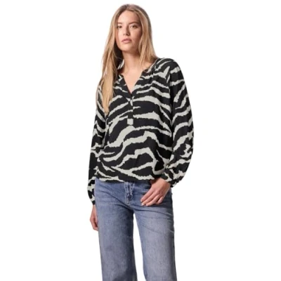 Abbildung von Street One Studio Gemusterte Raglan Bluse, Damen, Größe: 42, Grau