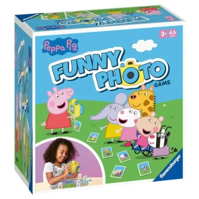 Abbildung von Ravensburger 20982 Peppa Pig Funny Photo Game, Aktionsspiel mit handlicher Spielzeug Kamera, für 2 bis 4 Kinder ab 3 Jahren,