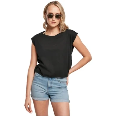 Abbildung von Urban Classics Ladies Organic Short TEE Tshirt basic, Damen, Größe: Medium, Schwarz