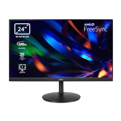 Abbildung von Acer CBA242YH Monitor 23,8 Zoll (60 cm Bildschirm) Full HD, 100Hz HDMI, 75Hz VGA, 4ms (GTG), HDMI 1.4, höhenverstellbar, drehbar, FreeSync, Schwarz